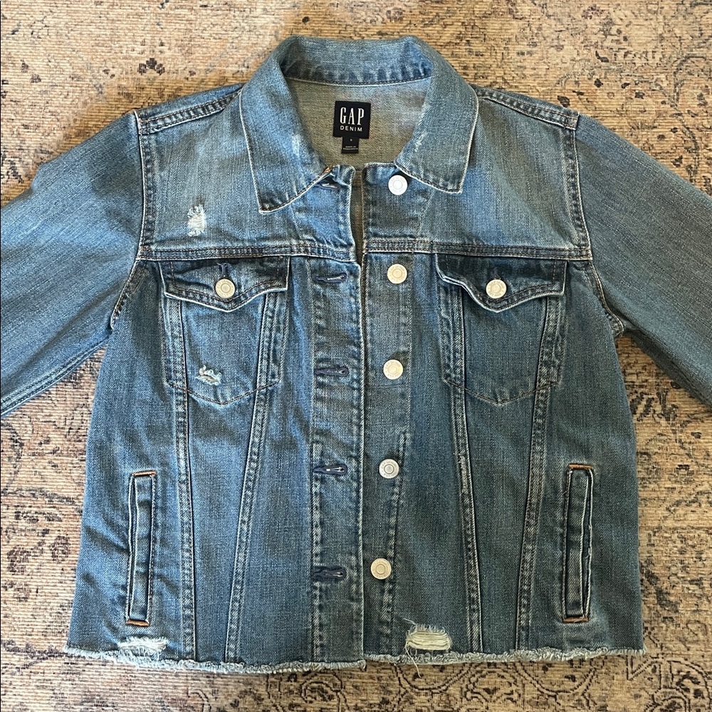 Gap Distressed Denim Jacket